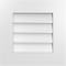 Ekena Millwork Vertical Surface Mount PVC Gable Vent: Non-Functional, w/ 3-1/2"W x 1"P Standard Frame, 18"W x 18"H GVPVE18X1801SN - alternate 1